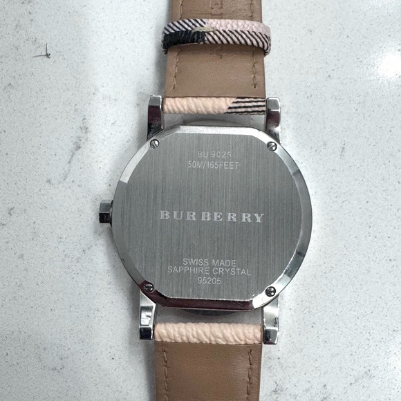 Burberry Pink and Black Checkered Watch with Silver Dial - Picture 5 of 9